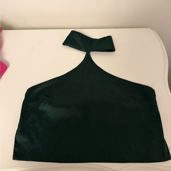 Edikted Dark Green Halter Crop Top - Picture 4 of 6
